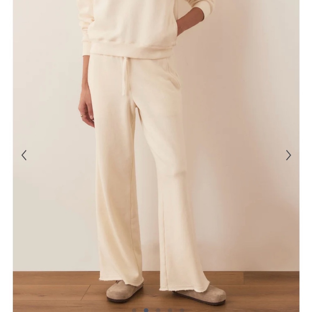 Marine Layer Cream Wide Leg Pants